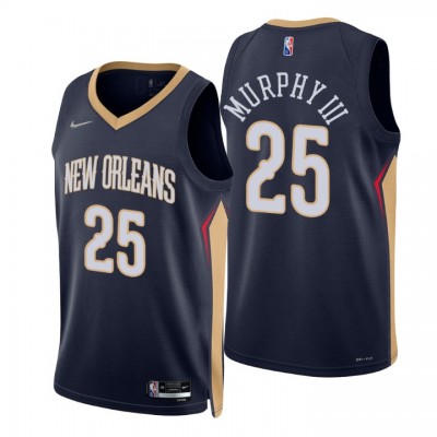 Nike New Orleans Pelicans #25 Trey Murphy III Navy Men's 2021-22 NBA 75th Anniversary Diamond Swingman Jersey - Icon Edition Men's